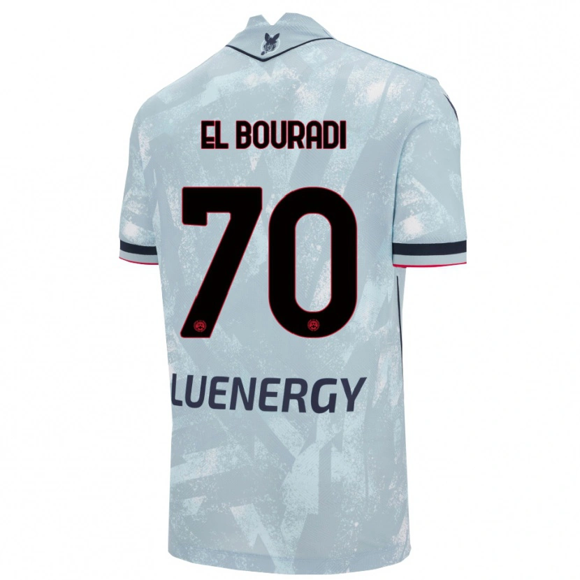 Danxen Donna Maglia Walid El Bouradi #70 Azzurro Chiaro Nero Kit Gara Away 2025/26 Maglietta