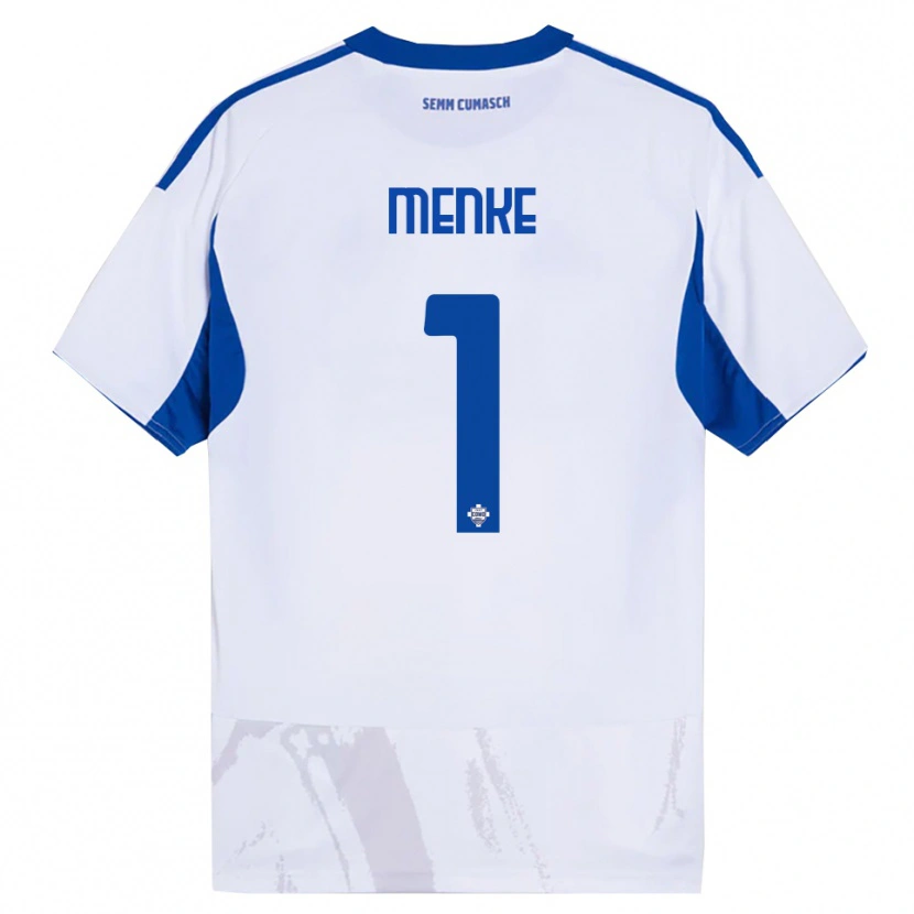 Danxen Donna Maglia Henrique Menke #1 Bianco Blu Kit Gara Away 2025/26 Maglietta