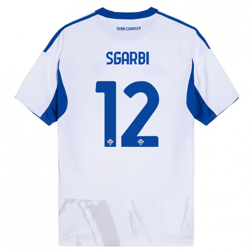 Danxen Donna Maglia Dylan Sgarbi #12 Bianco Blu Kit Gara Away 2025/26 Maglietta