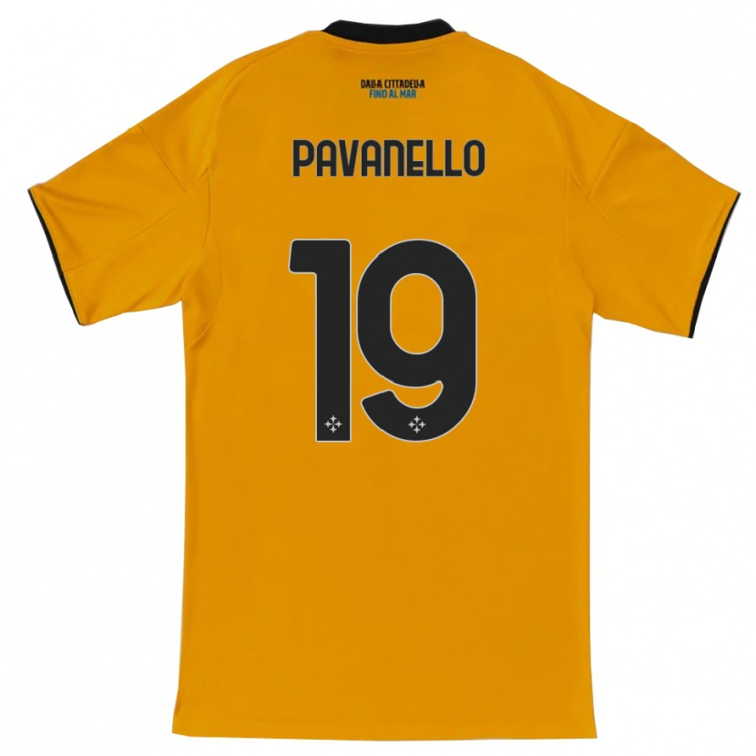 Danxen Donna Maglia Andrea Pavanello #19 Arancione Blu Kit Gara Away 2025/26 Maglietta