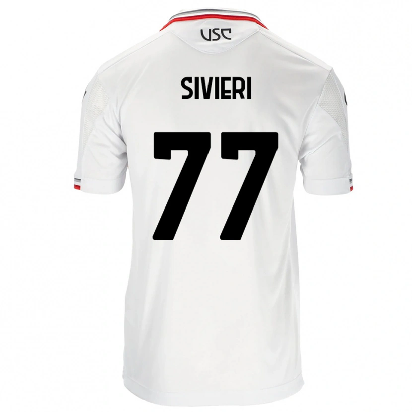 Danxen Donna Maglia Lorenzo Sivieri #77 Bianco Rosso Kit Gara Away 2025/26 Maglietta