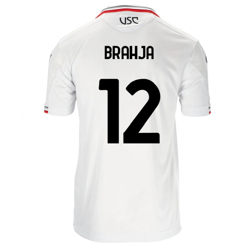 Danxen Donna Maglia Thomas Brahja #12 Bianco Rosso Kit Gara Away 2025/26 Maglietta