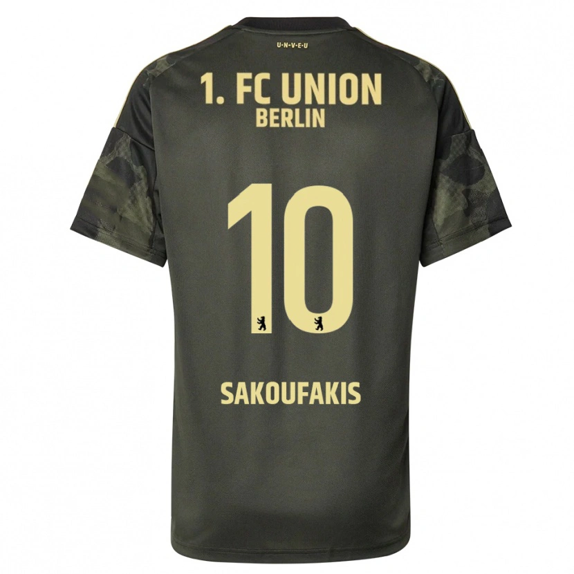 Danxen Donna Maglia Theodor Sakoufakis #10 Verde Scuro Nero Kit Gara Away 2025/26 Maglietta