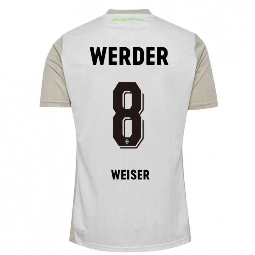 Danxen Donna Maglia Mitchell Weiser #8 Bianco Nero Kit Gara Away 2025/26 Maglietta