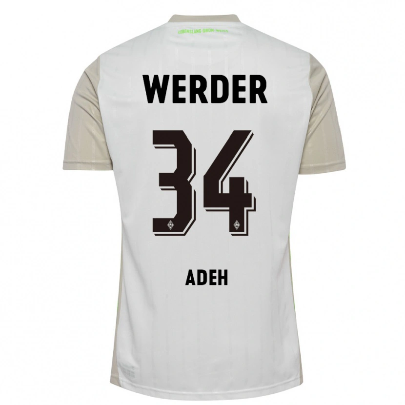 Danxen Donna Maglia Wesley Adeh #34 Bianco Nero Kit Gara Away 2025/26 Maglietta