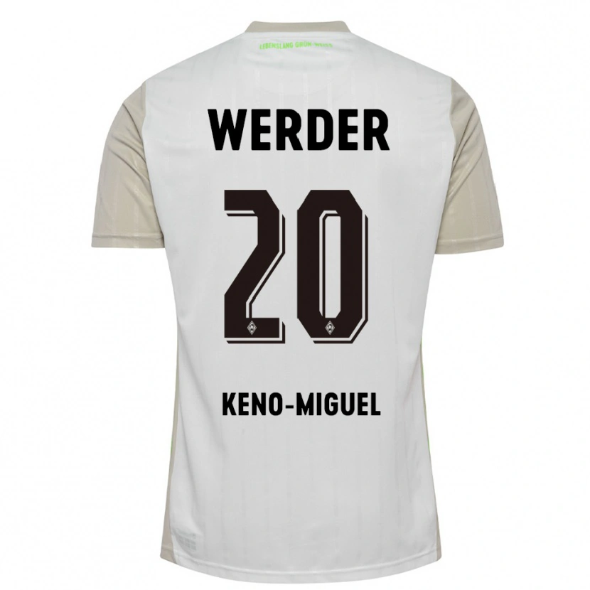 Danxen Donna Maglia Keno-Miguel Meyer #20 Bianco Nero Kit Gara Away 2025/26 Maglietta