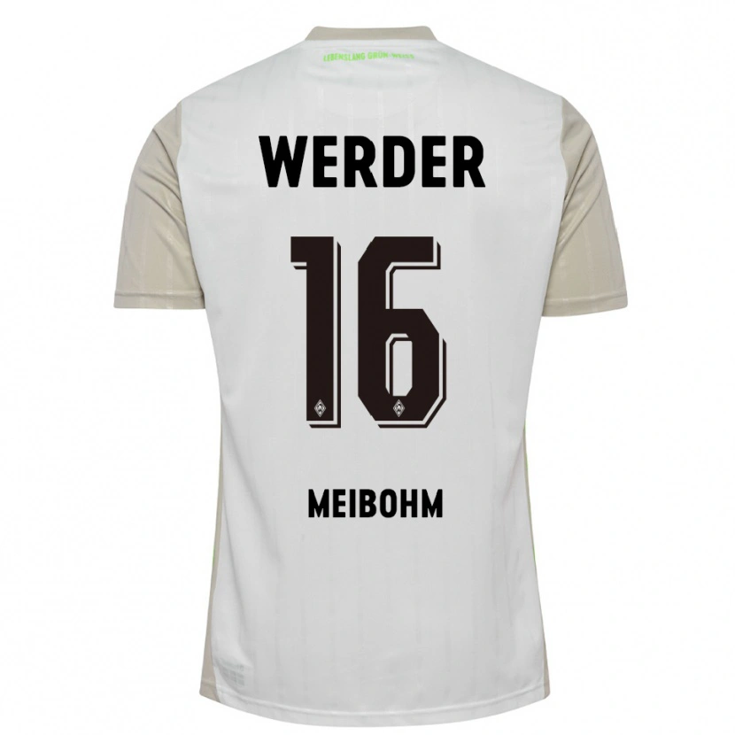 Danxen Donna Maglia Joel Meibohm #16 Bianco Nero Kit Gara Away 2025/26 Maglietta