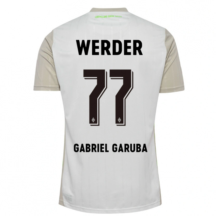 Danxen Donna Maglia Najib Gabriel Garuba #77 Bianco Nero Kit Gara Away 2025/26 Maglietta