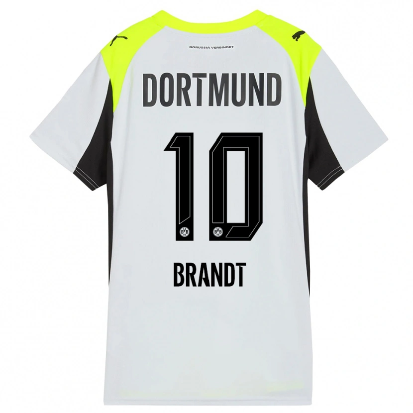 Danxen Donna Maglia Julian Brandt #10 Giallo Fluorescente Kit Gara Away 2025/26 Maglietta