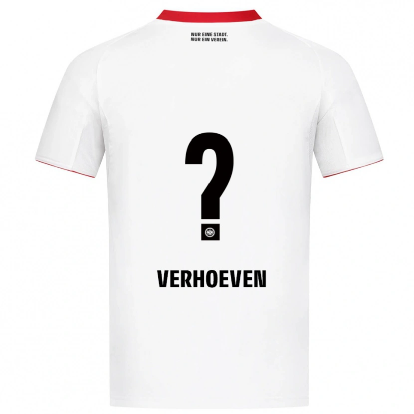 Danxen Donna Maglia Raphael Verhoeven #0 Bianco Rosso Kit Gara Away 2025/26 Maglietta