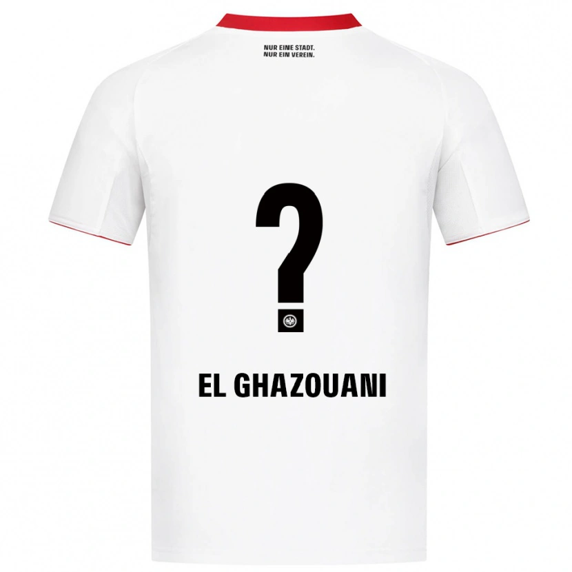 Danxen Donna Maglia Mohamed El Ghazouani #0 Bianco Rosso Kit Gara Away 2025/26 Maglietta