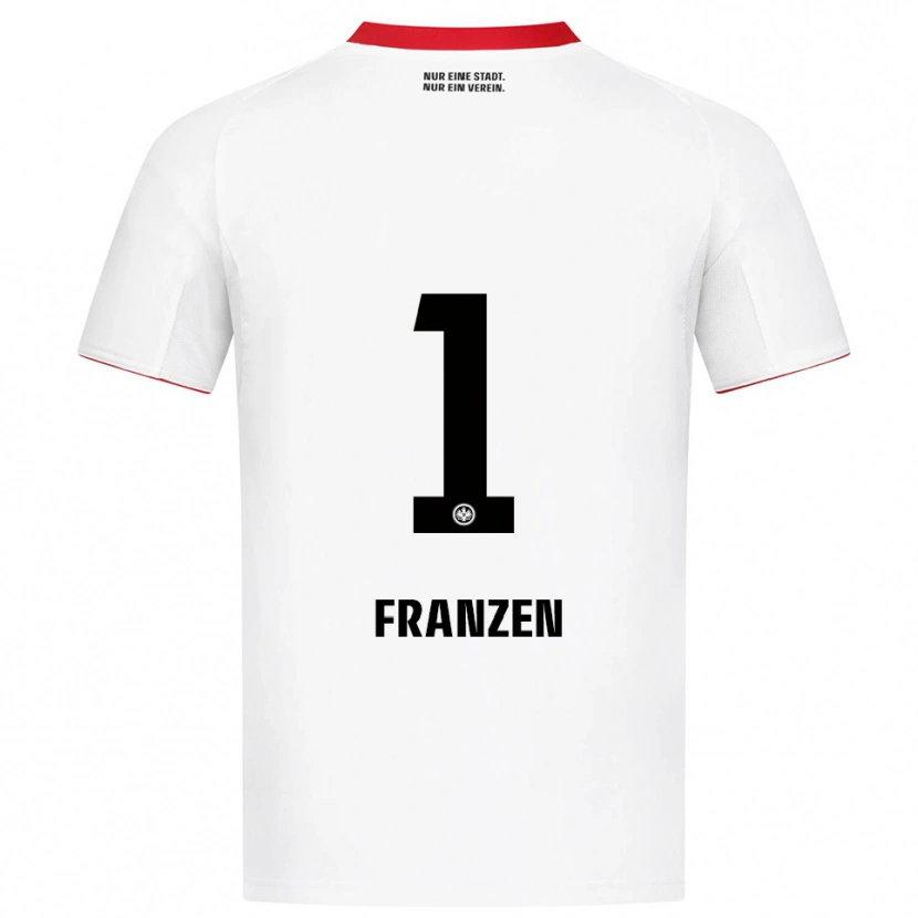 Danxen Donna Maglia Marlon Franzen #1 Bianco Rosso Kit Gara Away 2025/26 Maglietta