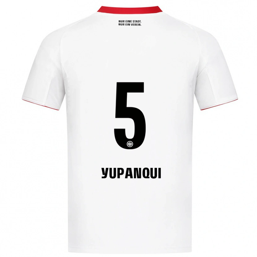 Danxen Donna Maglia Philipp Eisele Yupanqui #5 Bianco Rosso Kit Gara Away 2025/26 Maglietta