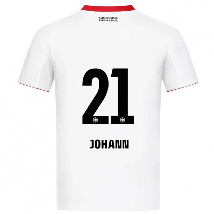 Danxen Donna Maglia Hannah Johann #21 Bianco Rosso Kit Gara Away 2025/26 Maglietta