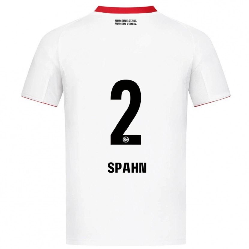 Danxen Donna Maglia Maurice Spahn #2 Bianco Rosso Kit Gara Away 2025/26 Maglietta