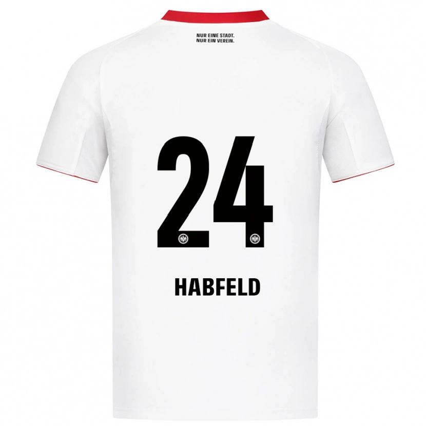 Danxen Donna Maglia Josef Haßfeld #24 Bianco Rosso Kit Gara Away 2025/26 Maglietta