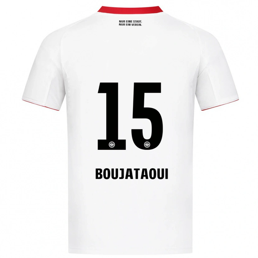 Danxen Donna Maglia Tarik Boujataoui #15 Bianco Rosso Kit Gara Away 2025/26 Maglietta