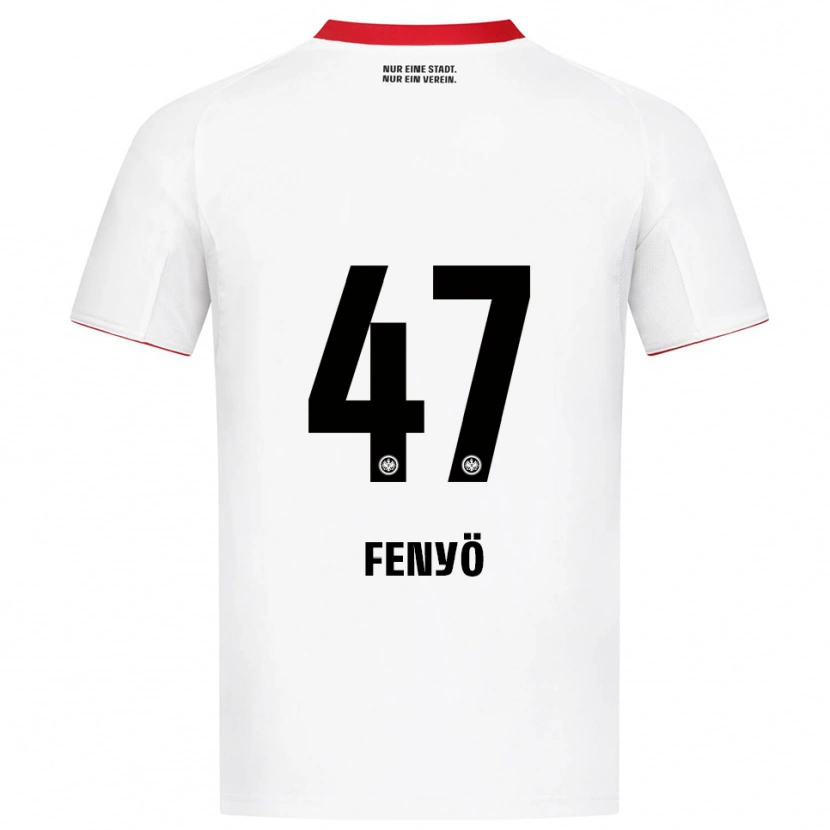 Danxen Donna Maglia Noah Fenyö #47 Bianco Rosso Kit Gara Away 2025/26 Maglietta