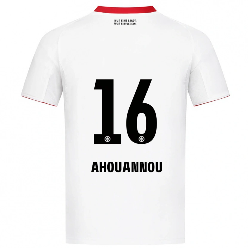 Danxen Donna Maglia Yannis Ahouannou #16 Bianco Rosso Kit Gara Away 2025/26 Maglietta