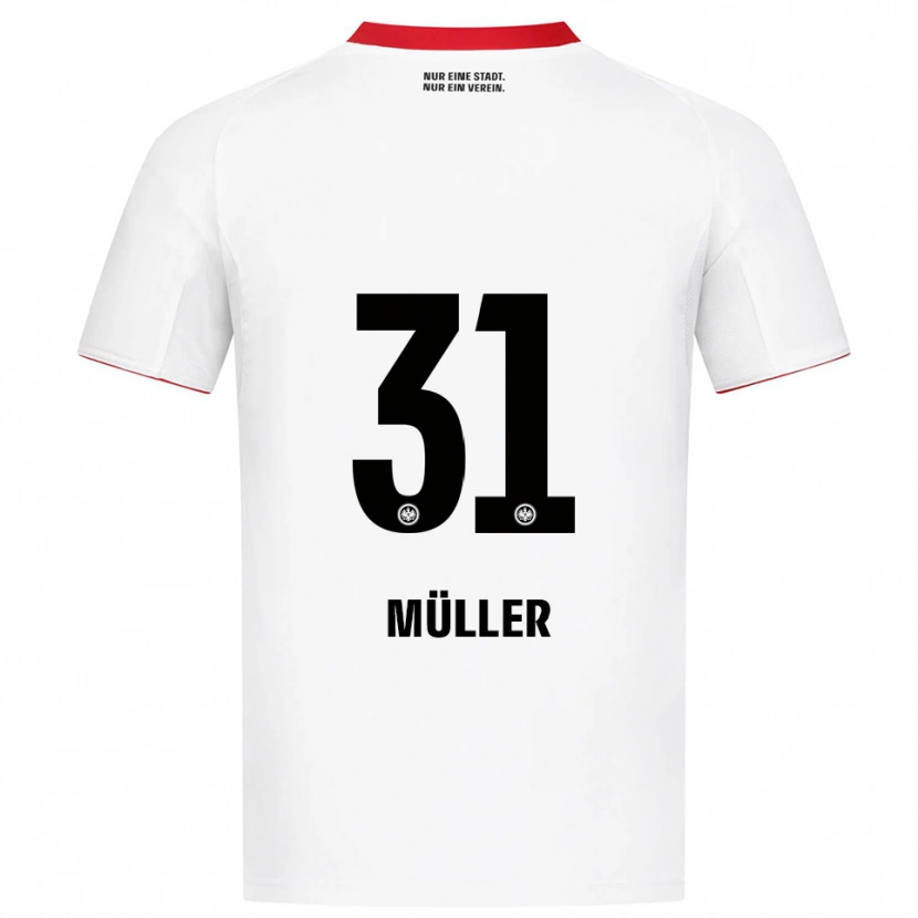 Danxen Donna Maglia Laurin Müller #31 Bianco Rosso Kit Gara Away 2025/26 Maglietta