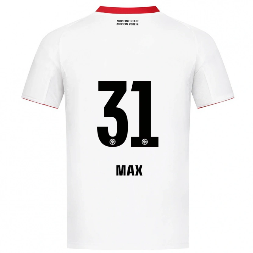 Danxen Donna Maglia Philipp Max #31 Bianco Rosso Kit Gara Away 2025/26 Maglietta