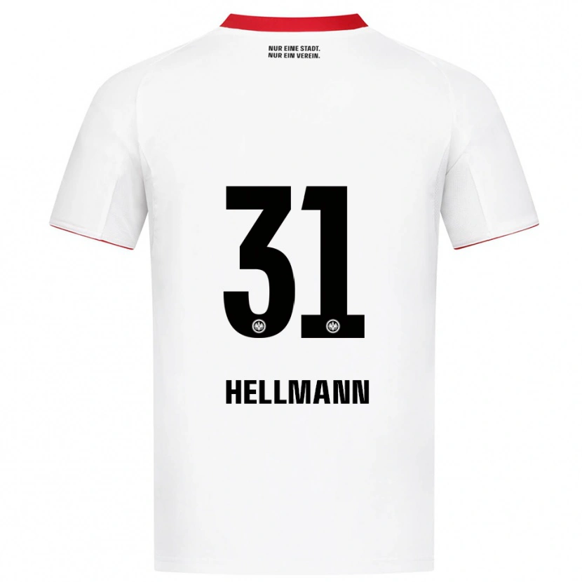 Danxen Donna Maglia Melvin Hellmann #31 Bianco Rosso Kit Gara Away 2025/26 Maglietta