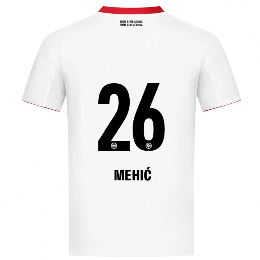 Danxen Donna Maglia Liam Mehić #26 Bianco Rosso Kit Gara Away 2025/26 Maglietta