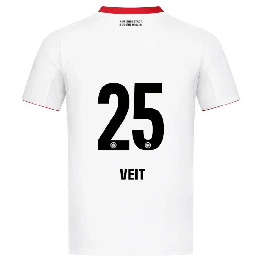 Danxen Donna Maglia Jella Veit #25 Bianco Rosso Kit Gara Away 2025/26 Maglietta