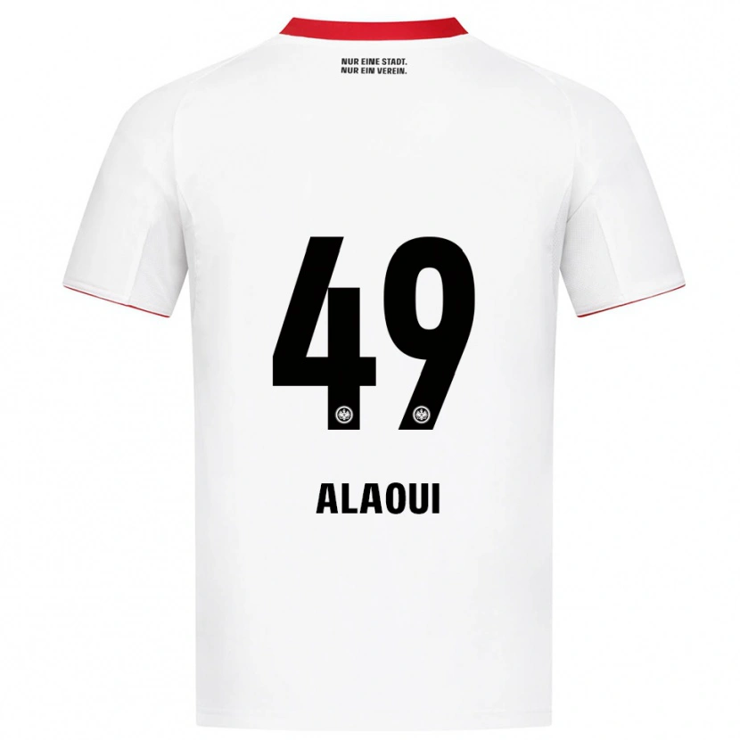 Danxen Donna Maglia Anas Alaoui #49 Bianco Rosso Kit Gara Away 2025/26 Maglietta