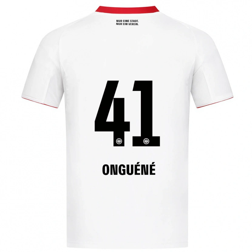 Danxen Donna Maglia Jérôme Onguéné #41 Bianco Rosso Kit Gara Away 2025/26 Maglietta