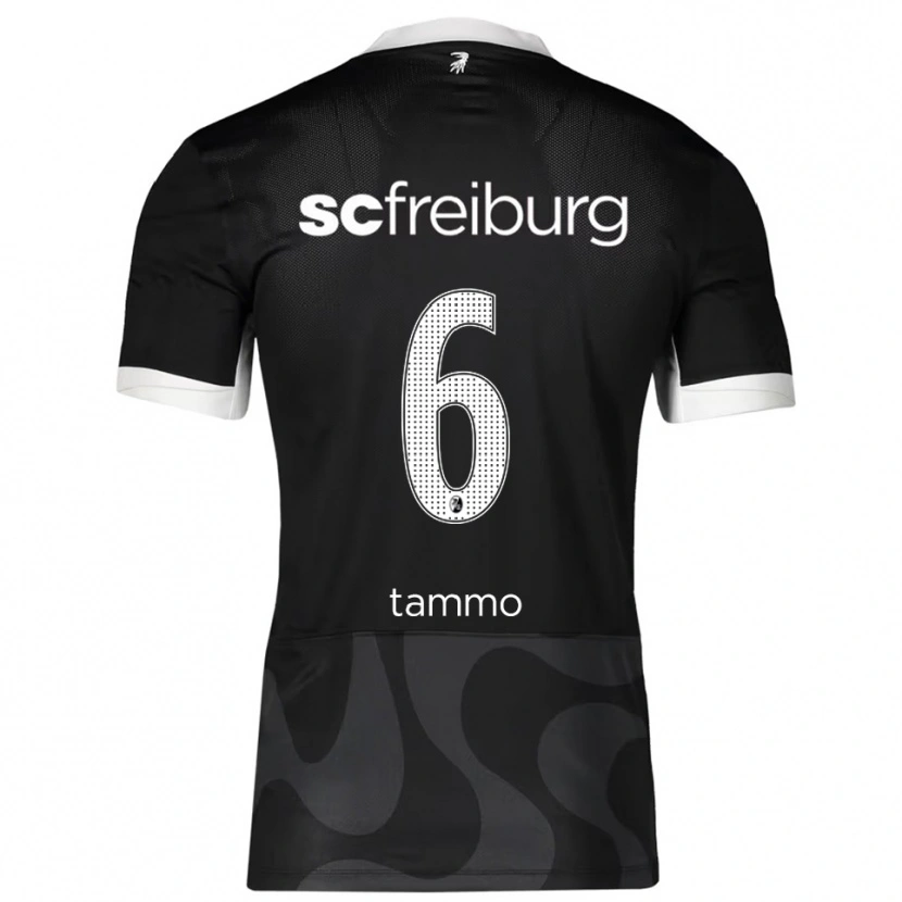 Danxen Donna Maglia Tammo Schiertz #6 Nero Bianco Kit Gara Away 2025/26 Maglietta