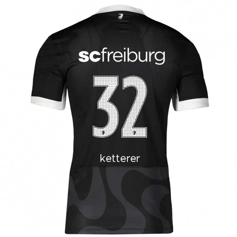 Danxen Donna Maglia Ashley Ketterer #32 Nero Bianco Kit Gara Away 2025/26 Maglietta