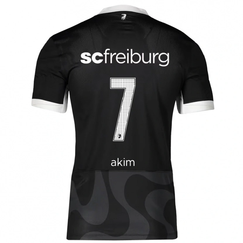 Danxen Donna Maglia Akim Schnerring #7 Nero Bianco Kit Gara Away 2025/26 Maglietta