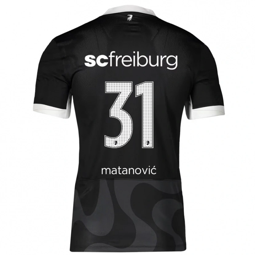 Danxen Donna Maglia Igor Matanovic #31 Nero Bianco Kit Gara Away 2025/26 Maglietta