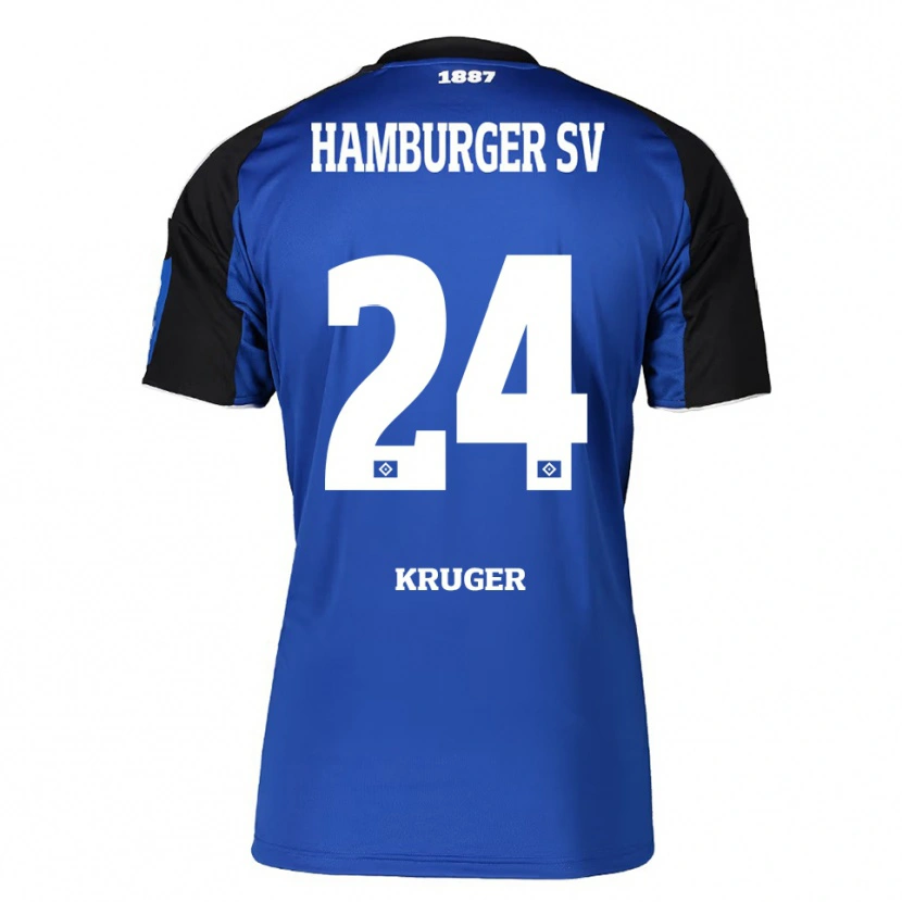 Danxen Donna Maglia Artur Krüger #24 Blu Nero Kit Gara Away 2025/26 Maglietta