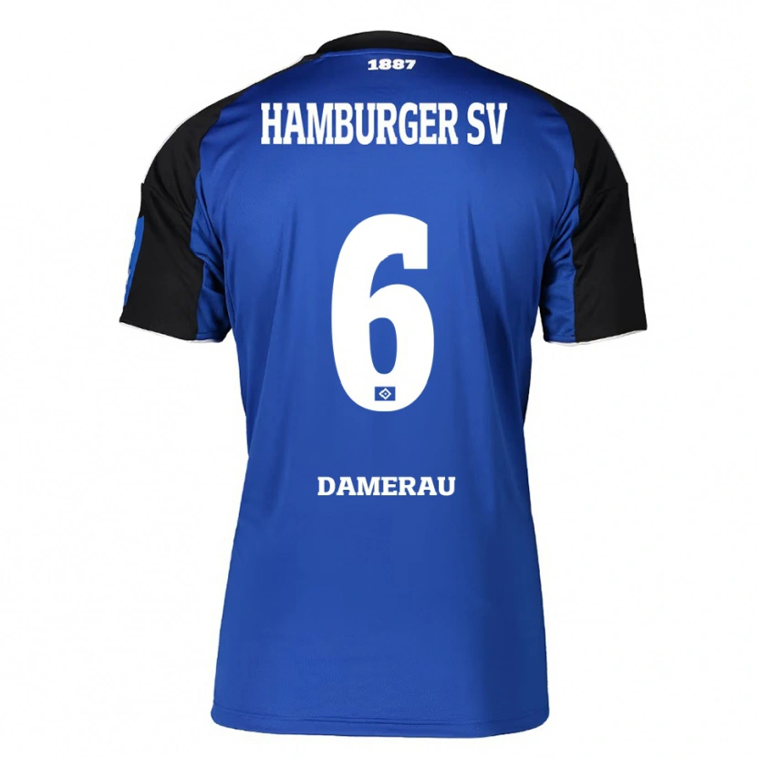 Danxen Donna Maglia Alexander Werner Damerau #6 Blu Nero Kit Gara Away 2025/26 Maglietta