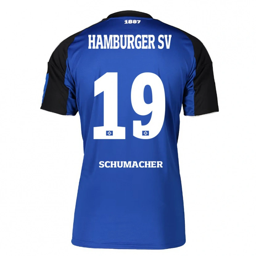Danxen Donna Maglia Lukas Schumacher #19 Blu Nero Kit Gara Away 2025/26 Maglietta