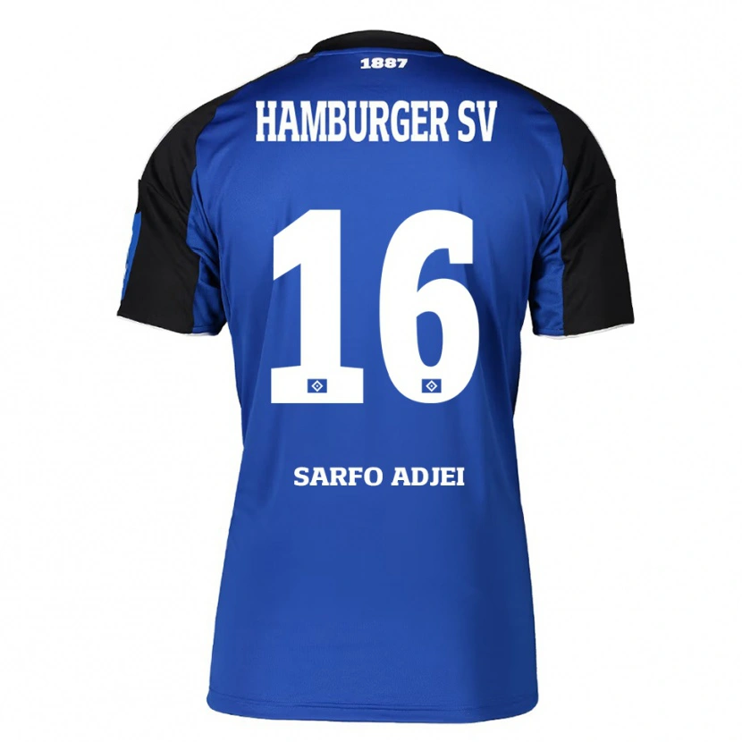 Danxen Donna Maglia Maximilian Sarfo-Adjei #16 Blu Nero Kit Gara Away 2025/26 Maglietta