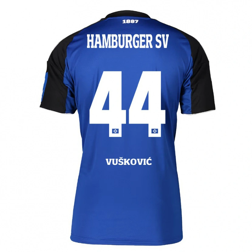 Danxen Donna Maglia Mario Vuskovic #44 Blu Nero Kit Gara Away 2025/26 Maglietta