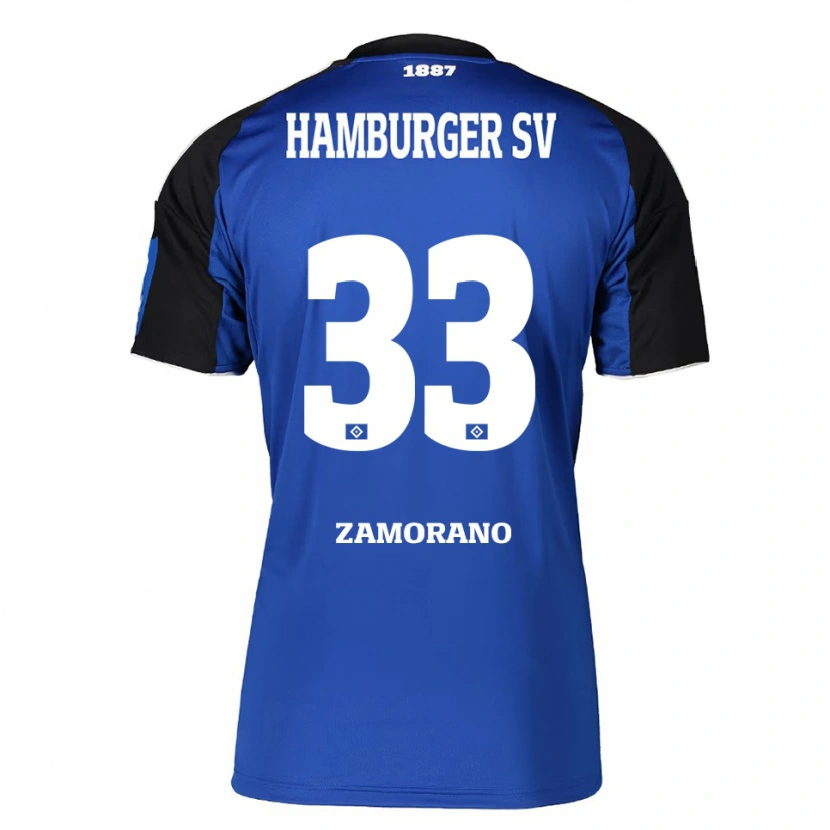 Danxen Donna Maglia Jolina Zamorano #33 Blu Nero Kit Gara Away 2025/26 Maglietta