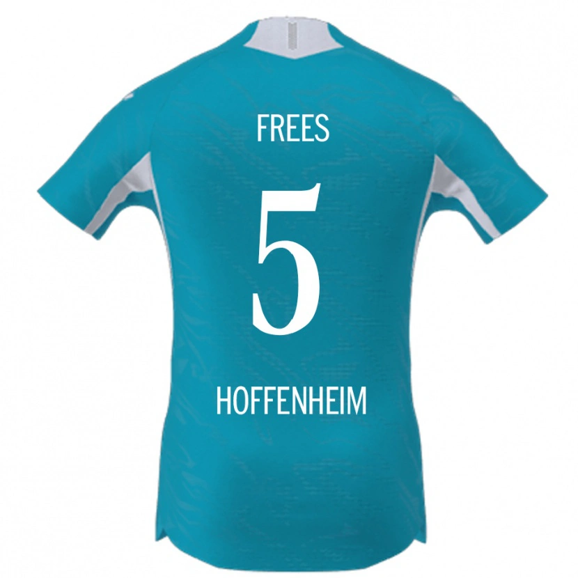 Danxen Donna Maglia Kelven Frees #5 Azzurro Kit Gara Away 2025/26 Maglietta