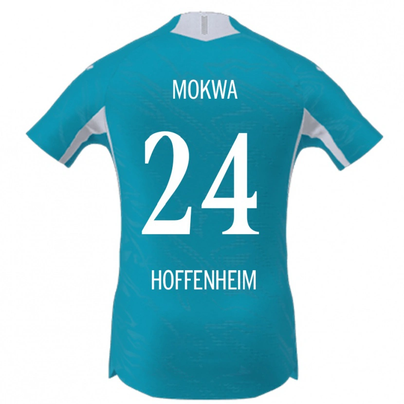 Danxen Donna Maglia David Mokwa #24 Azzurro Kit Gara Away 2025/26 Maglietta