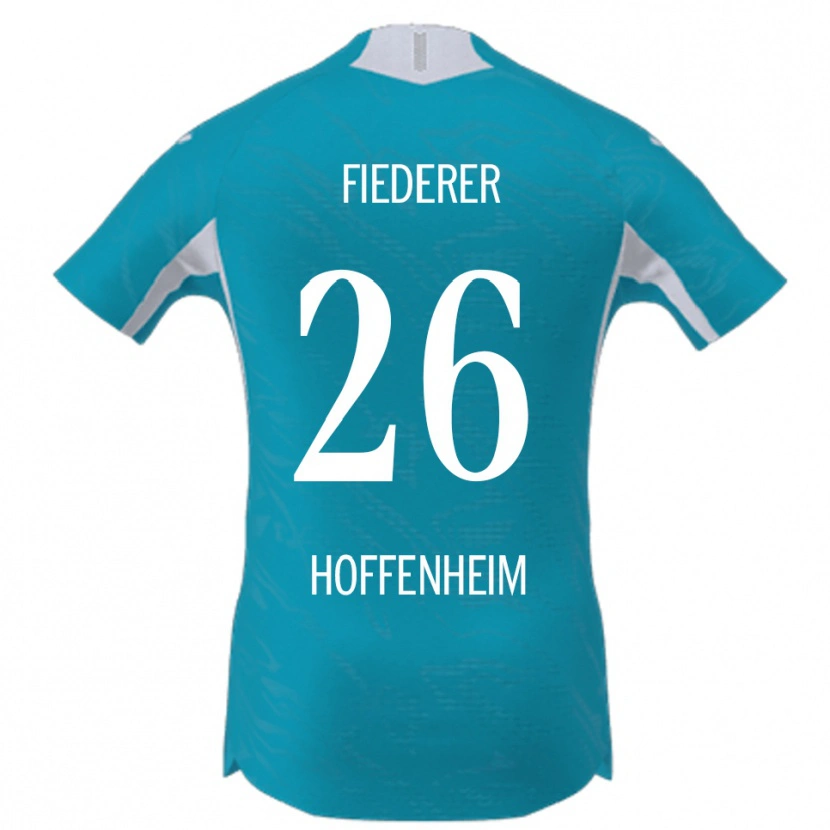 Danxen Donna Maglia Tom Fiederer #26 Azzurro Kit Gara Away 2025/26 Maglietta