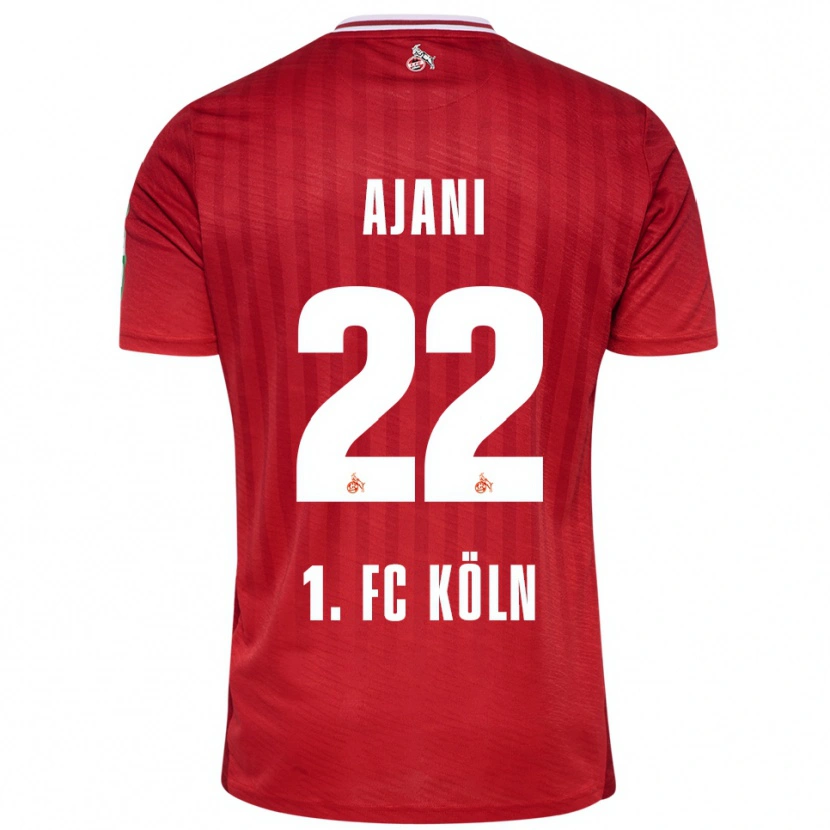 Danxen Donna Maglia Marvin Ajani #22 Rosso Bianco Kit Gara Away 2025/26 Maglietta