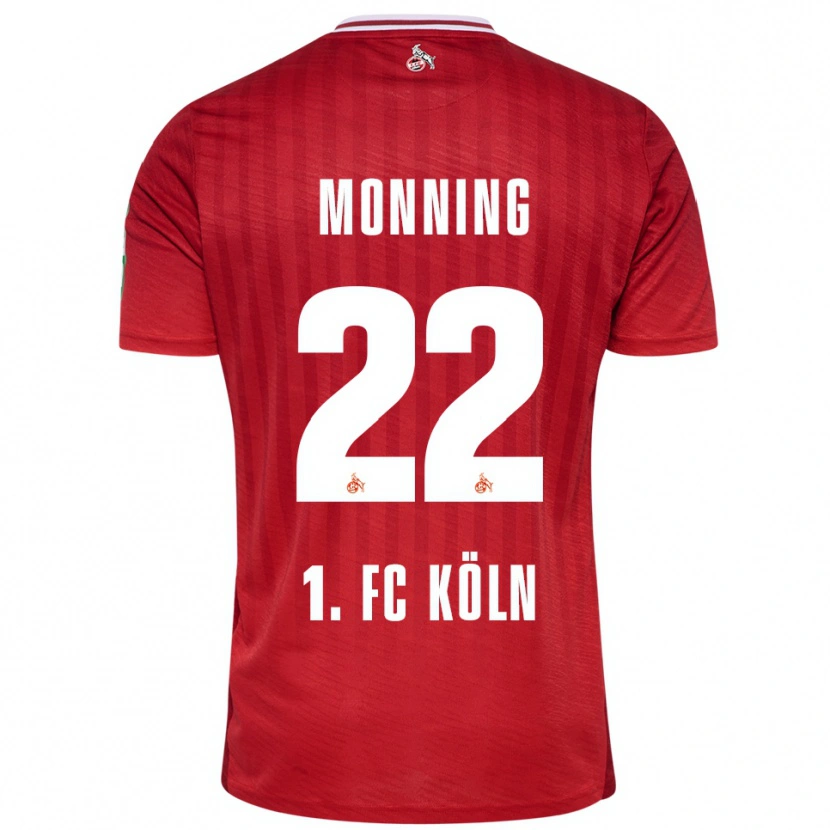 Danxen Donna Maglia Marlon Monning #22 Rosso Bianco Kit Gara Away 2025/26 Maglietta