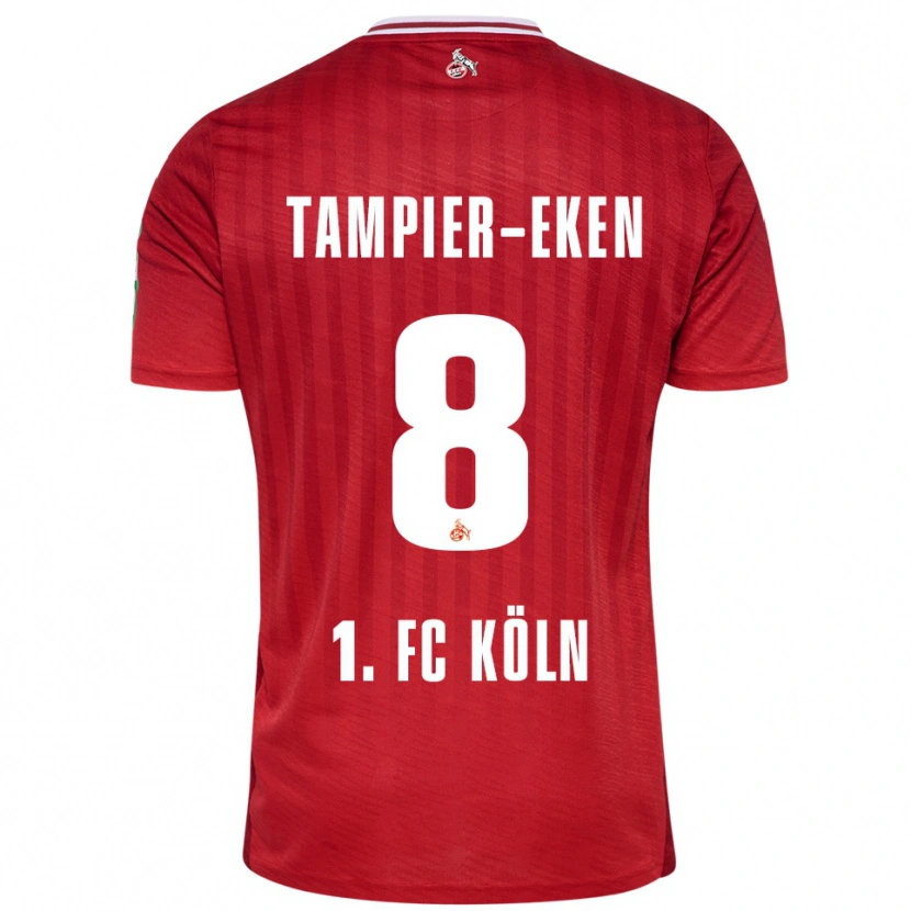 Danxen Donna Maglia Pierre Tampier-Eken #8 Rosso Bianco Kit Gara Away 2025/26 Maglietta