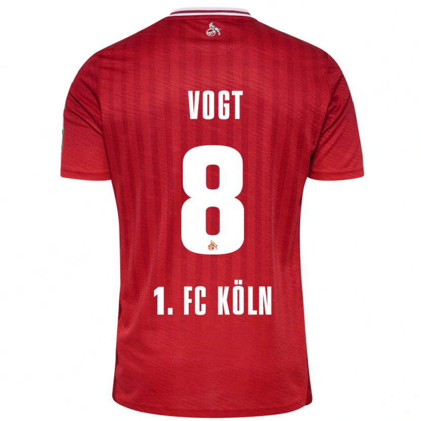 Danxen Donna Maglia Laura Vogt #8 Rosso Bianco Kit Gara Away 2025/26 Maglietta