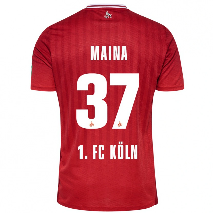 Danxen Donna Maglia Linton Maina #37 Rosso Bianco Kit Gara Away 2025/26 Maglietta