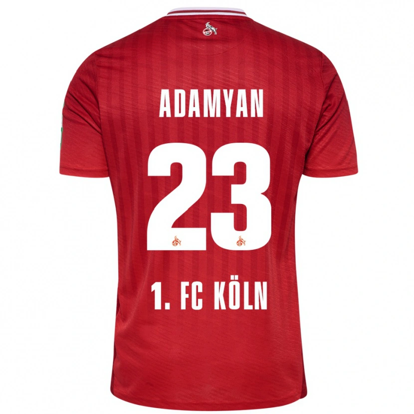 Danxen Donna Maglia Sargis Adamyan #23 Rosso Bianco Kit Gara Away 2025/26 Maglietta
