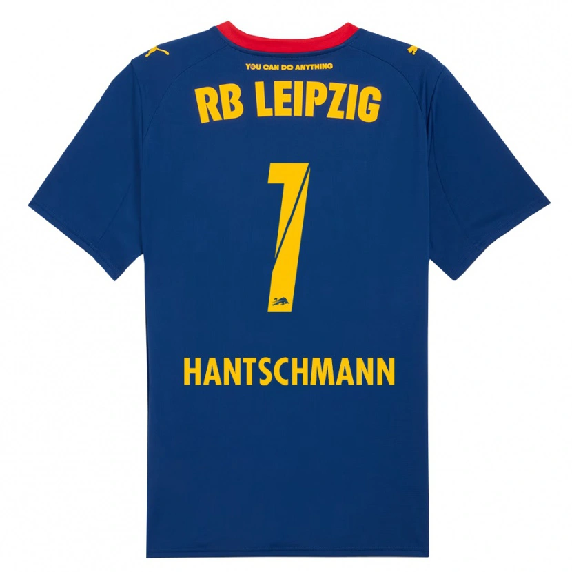 Danxen Donna Maglia Franz Hantschmann #1 Blu Navy Rosso Kit Gara Away 2025/26 Maglietta